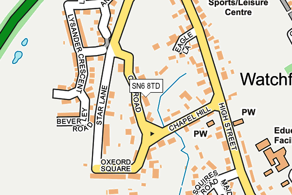 SN6 8TD map - OS OpenMap – Local (Ordnance Survey)