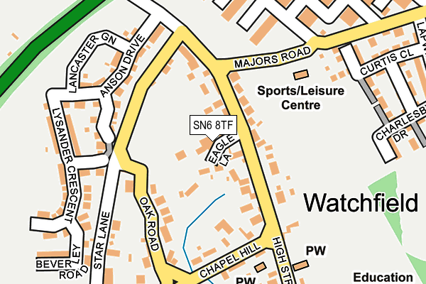 SN6 8TF map - OS OpenMap – Local (Ordnance Survey)