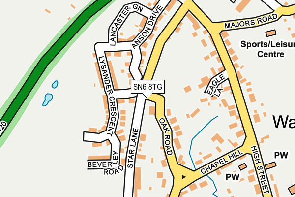 SN6 8TG map - OS OpenMap – Local (Ordnance Survey)