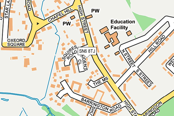 SN6 8TJ map - OS OpenMap – Local (Ordnance Survey)