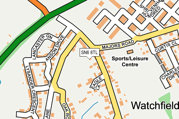 SN6 8TL map - OS OpenMap – Local (Ordnance Survey)