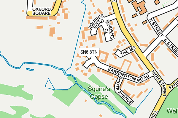 SN6 8TN map - OS OpenMap – Local (Ordnance Survey)