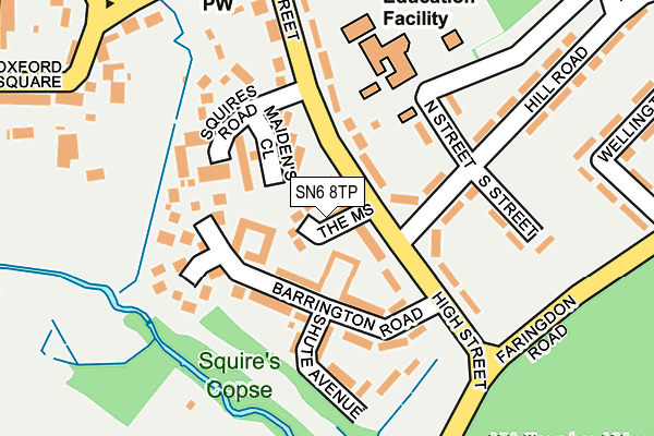 SN6 8TP map - OS OpenMap – Local (Ordnance Survey)