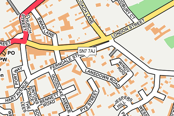 SN7 7AJ map - OS OpenMap – Local (Ordnance Survey)