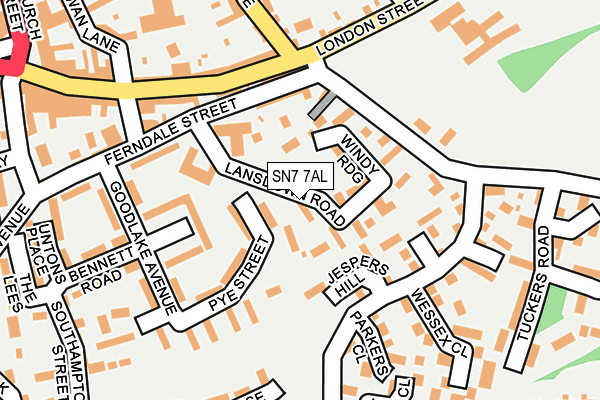 SN7 7AL map - OS OpenMap – Local (Ordnance Survey)