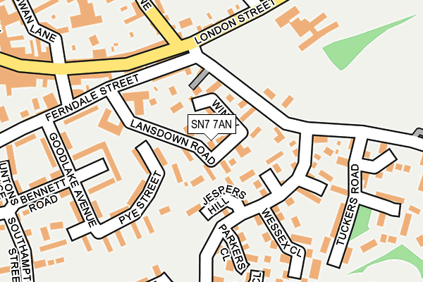 SN7 7AN map - OS OpenMap – Local (Ordnance Survey)