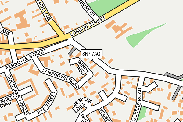 SN7 7AQ map - OS OpenMap – Local (Ordnance Survey)