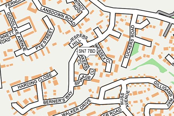 SN7 7BD map - OS OpenMap – Local (Ordnance Survey)