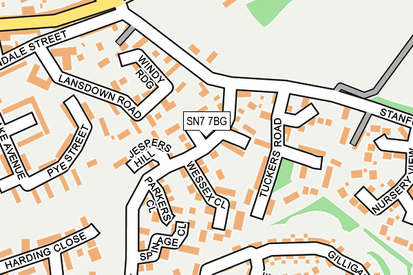 SN7 7BG map - OS OpenMap – Local (Ordnance Survey)