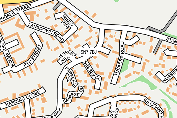 SN7 7BJ map - OS OpenMap – Local (Ordnance Survey)