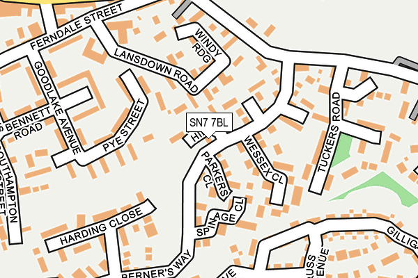 SN7 7BL map - OS OpenMap – Local (Ordnance Survey)