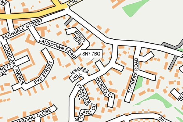 SN7 7BQ map - OS OpenMap – Local (Ordnance Survey)
