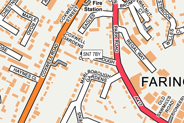 SN7 7BY map - OS OpenMap – Local (Ordnance Survey)