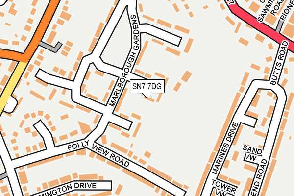 SN7 7DG map - OS OpenMap – Local (Ordnance Survey)