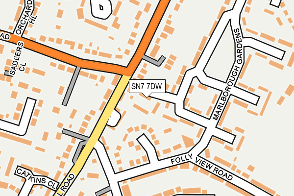 SN7 7DW map - OS OpenMap – Local (Ordnance Survey)