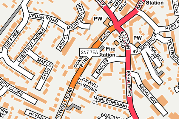 SN7 7EA map - OS OpenMap – Local (Ordnance Survey)