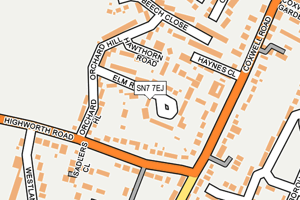 SN7 7EJ map - OS OpenMap – Local (Ordnance Survey)