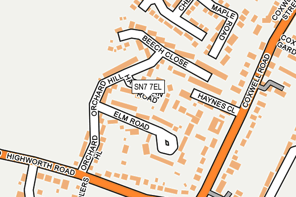 SN7 7EL map - OS OpenMap – Local (Ordnance Survey)