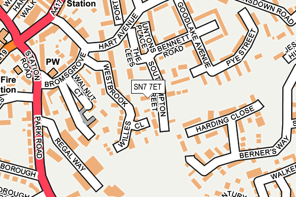 SN7 7ET map - OS OpenMap – Local (Ordnance Survey)