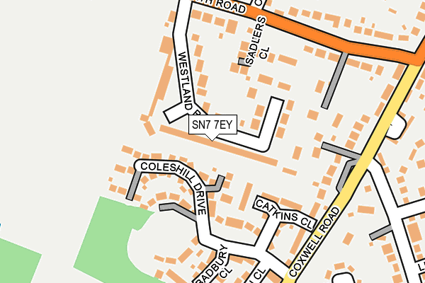 SN7 7EY map - OS OpenMap – Local (Ordnance Survey)
