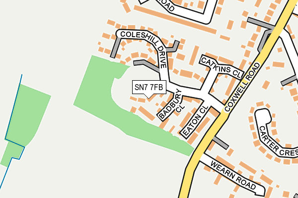 SN7 7FB map - OS OpenMap – Local (Ordnance Survey)