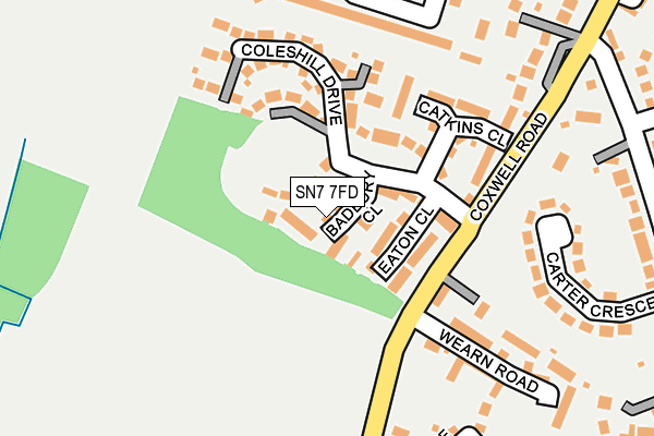 SN7 7FD map - OS OpenMap – Local (Ordnance Survey)