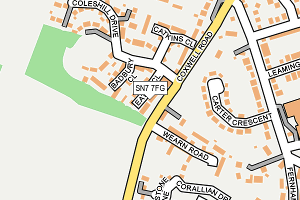 SN7 7FG map - OS OpenMap – Local (Ordnance Survey)