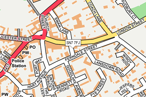 SN7 7FJ map - OS OpenMap – Local (Ordnance Survey)