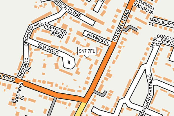 SN7 7FL map - OS OpenMap – Local (Ordnance Survey)