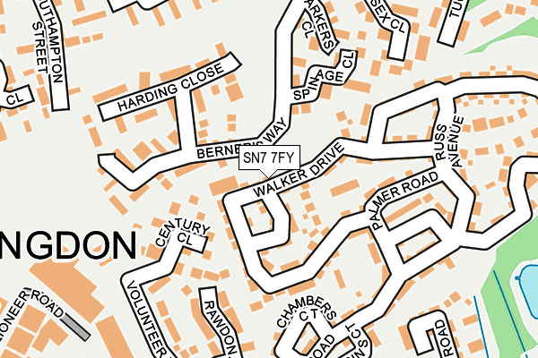 SN7 7FY map - OS OpenMap – Local (Ordnance Survey)