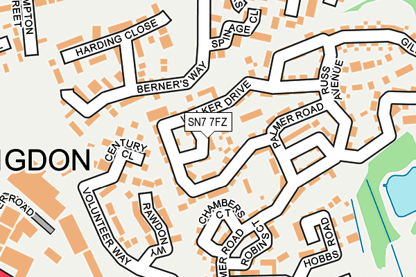 SN7 7FZ map - OS OpenMap – Local (Ordnance Survey)