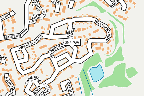 SN7 7GA map - OS OpenMap – Local (Ordnance Survey)