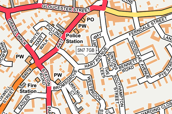 SN7 7GB map - OS OpenMap – Local (Ordnance Survey)