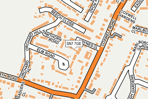 SN7 7GE map - OS OpenMap – Local (Ordnance Survey)