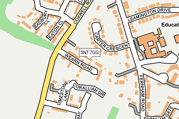 SN7 7GG map - OS OpenMap – Local (Ordnance Survey)