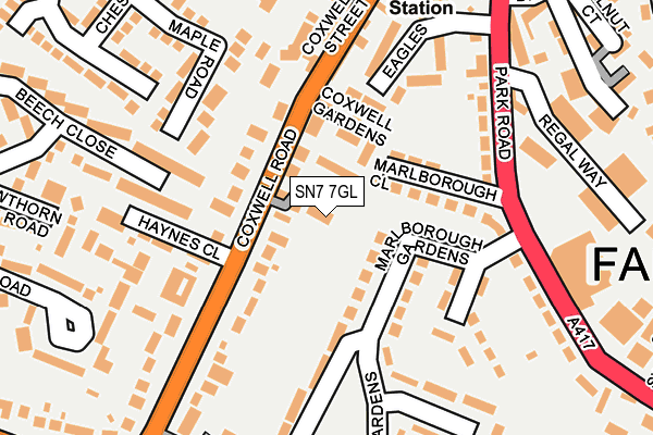 SN7 7GL map - OS OpenMap – Local (Ordnance Survey)