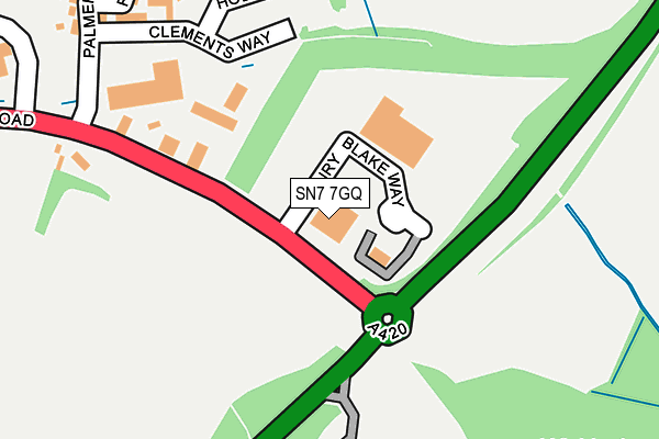 SN7 7GQ map - OS OpenMap – Local (Ordnance Survey)