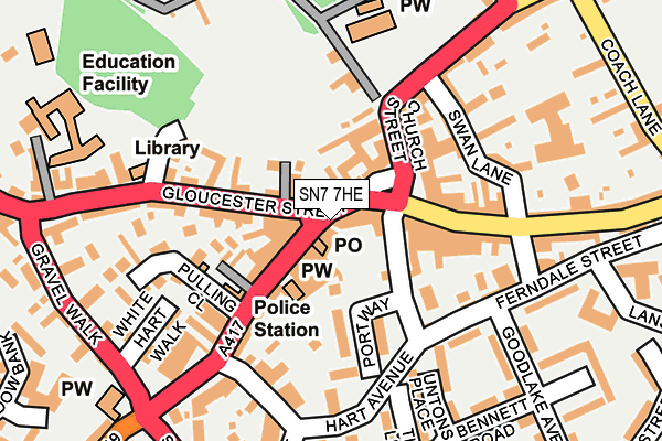 SN7 7HE map - OS OpenMap – Local (Ordnance Survey)