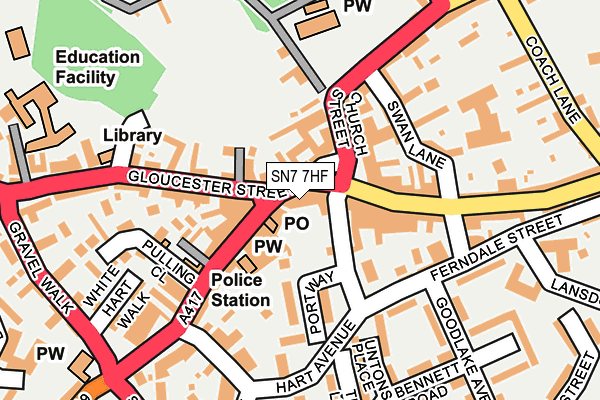 SN7 7HF map - OS OpenMap – Local (Ordnance Survey)