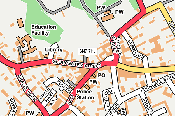 SN7 7HJ map - OS OpenMap – Local (Ordnance Survey)