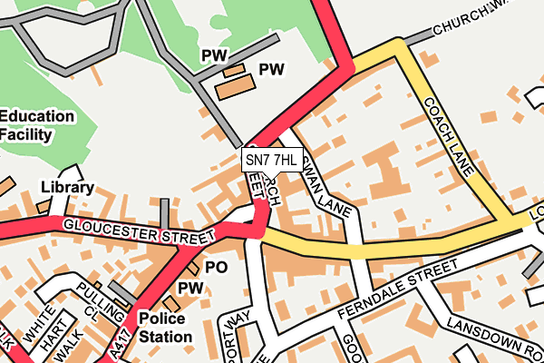 SN7 7HL map - OS OpenMap – Local (Ordnance Survey)
