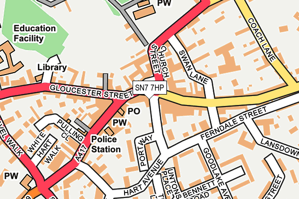 SN7 7HP map - OS OpenMap – Local (Ordnance Survey)