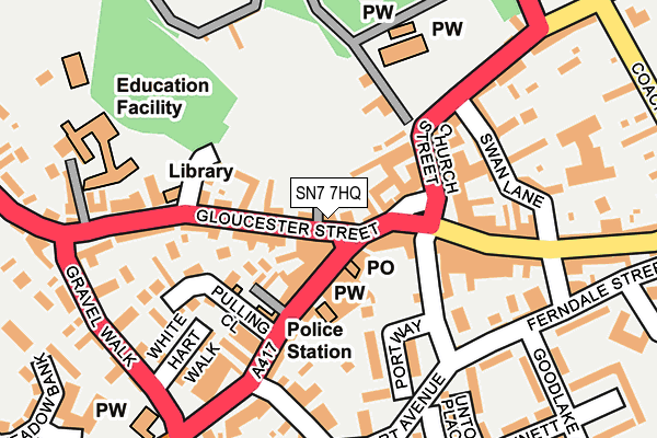 SN7 7HQ map - OS OpenMap – Local (Ordnance Survey)