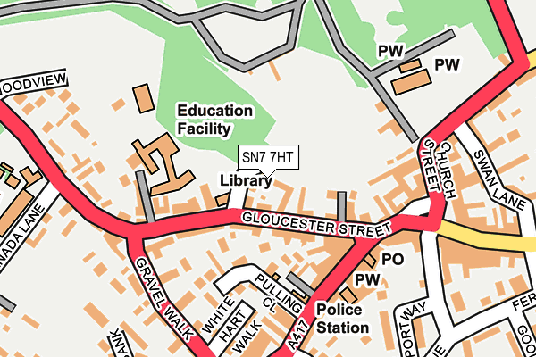 SN7 7HT map - OS OpenMap – Local (Ordnance Survey)