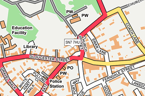 SN7 7HU map - OS OpenMap – Local (Ordnance Survey)