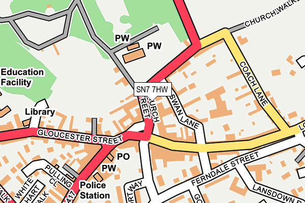 SN7 7HW map - OS OpenMap – Local (Ordnance Survey)