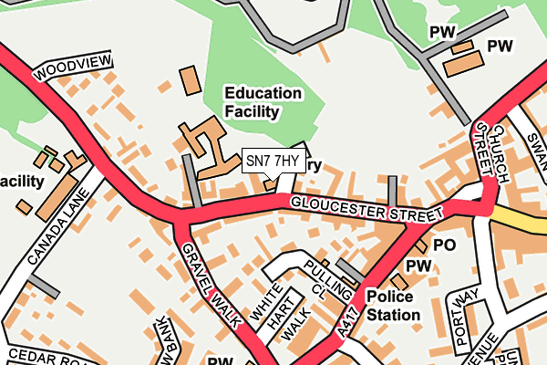 SN7 7HY map - OS OpenMap – Local (Ordnance Survey)