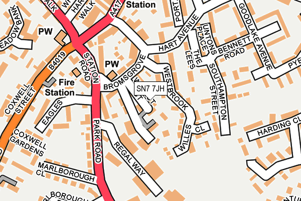 SN7 7JH map - OS OpenMap – Local (Ordnance Survey)