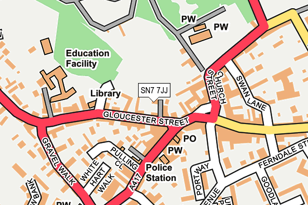 SN7 7JJ map - OS OpenMap – Local (Ordnance Survey)