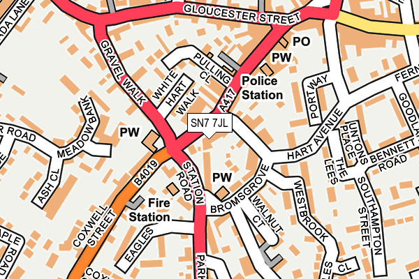 SN7 7JL map - OS OpenMap – Local (Ordnance Survey)